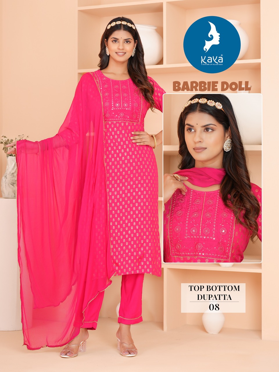 Kaya Barbie Doll Printed Salwar Kameez Catalog collection 2