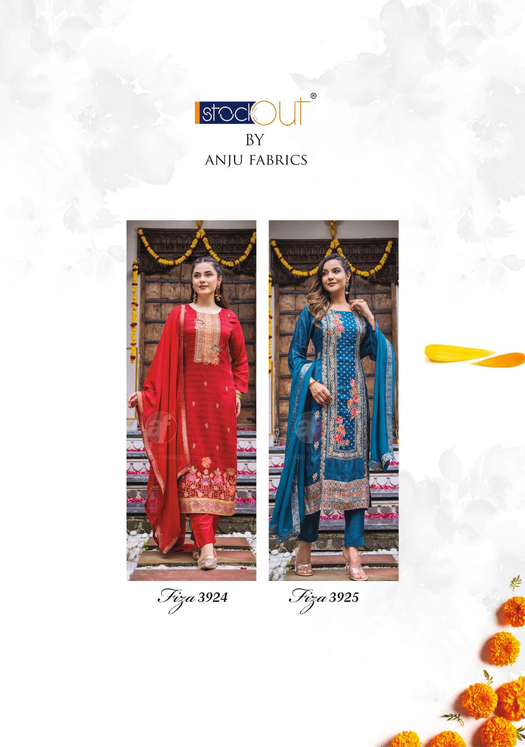 Anju Fabrics Fiza Vol 2 Printed Salwar Kameez Catalog collection 1