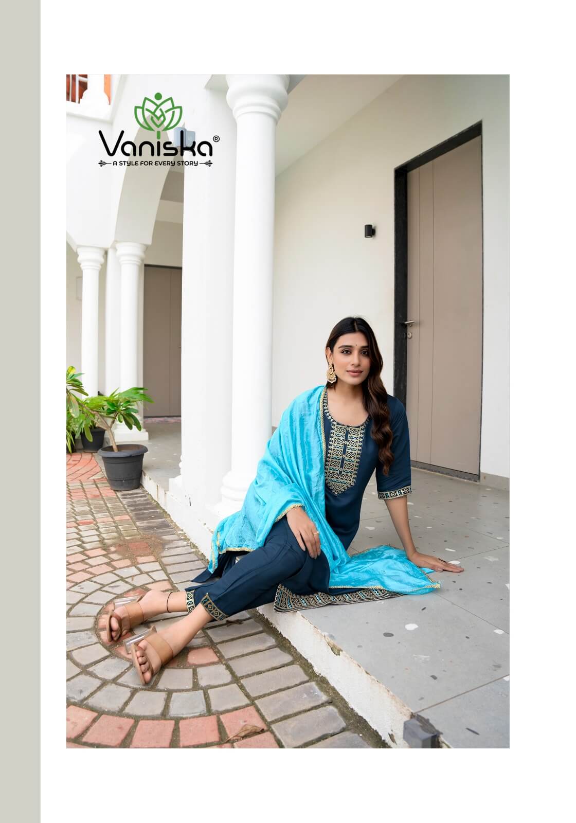 Vaniska Fiza Vo 2 Straight Cut Kurti Bottom Dupatta Catalog collection 4