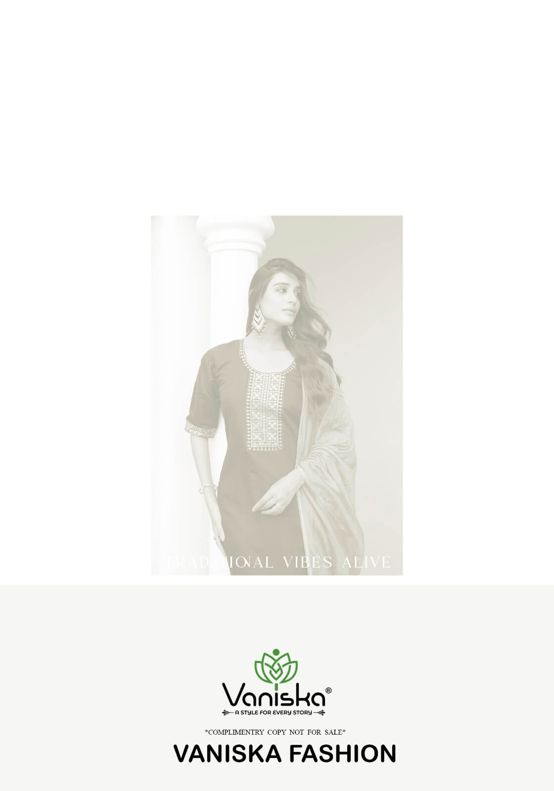 Vaniska Fiza Vo 2 Straight Cut Kurti Bottom Dupatta Catalog collection 9