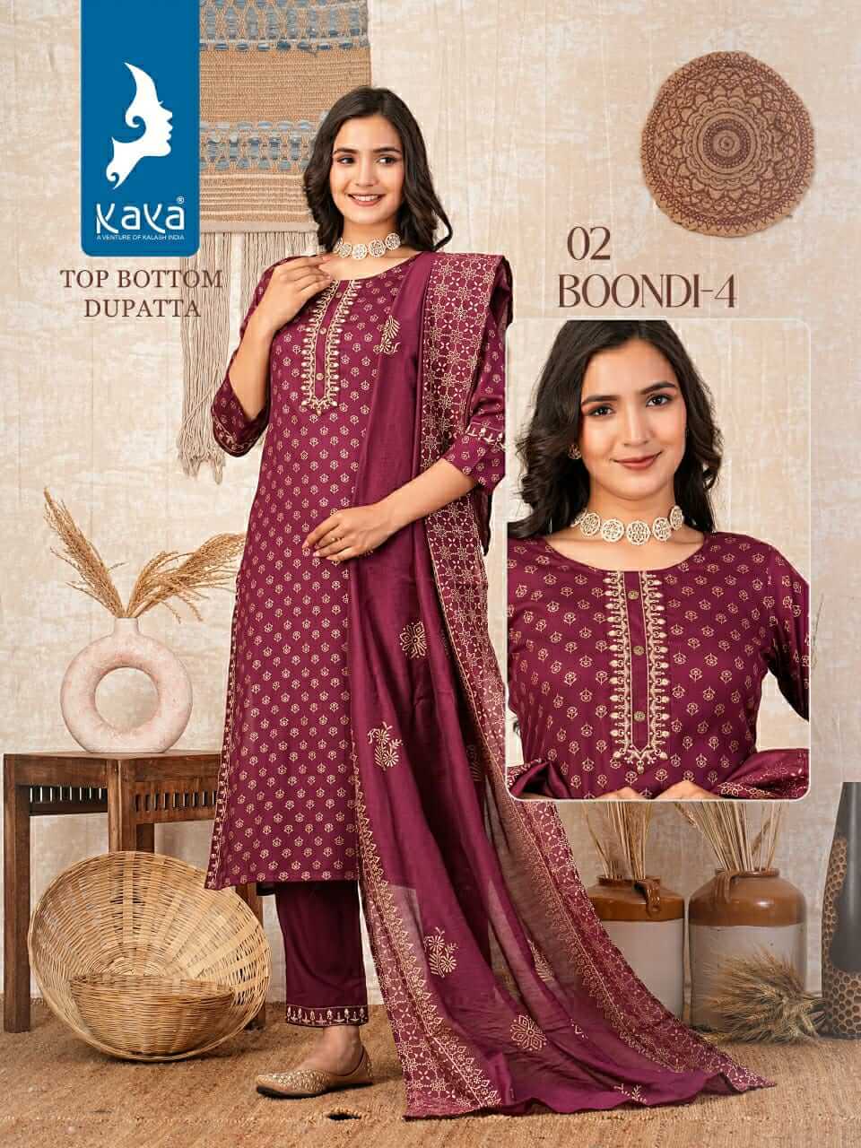 Kaya Kurti Boondi Vol 4 Printed Salwar Kameez Catalog collection 1