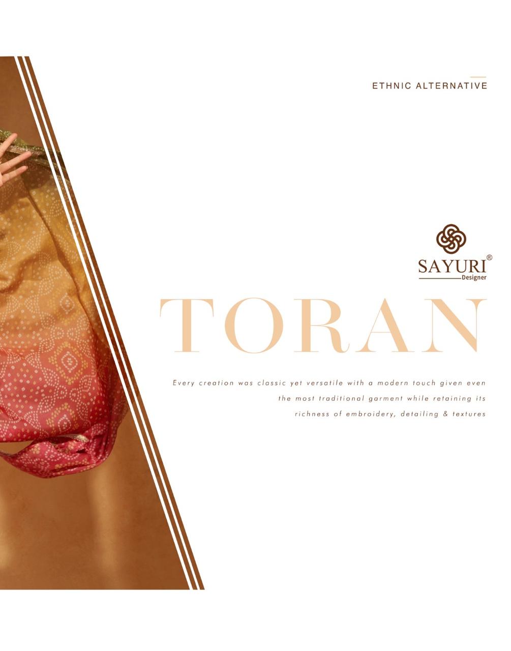 Sayuri Designer Toran Wedding Party Salwar Suits Catalog collection 7