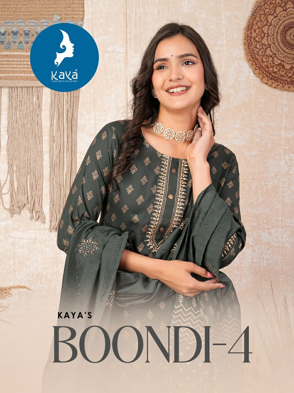 Kaya Kurti Boondi Vol 4 Printed Salwar Kameez Catalog collection 5