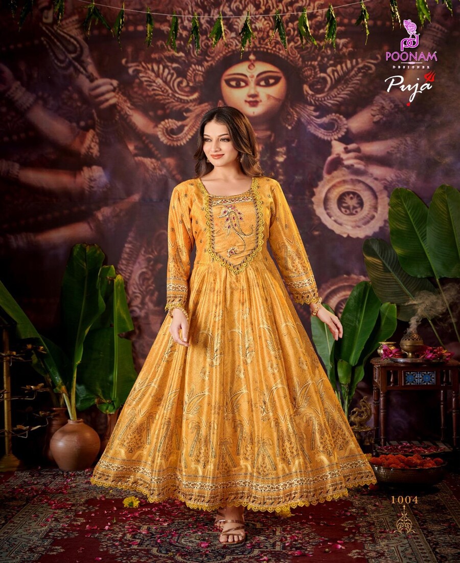 Poonam Designer Puja One Piece Dress Catalog collection 11