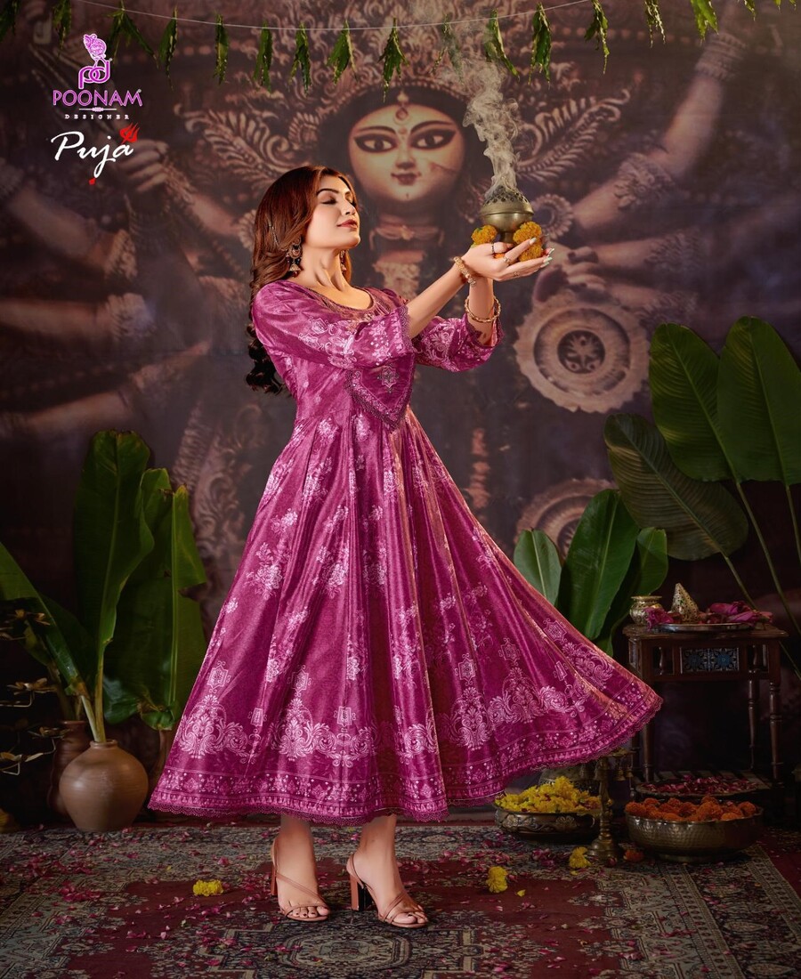 Poonam Designer Puja One Piece Dress Catalog collection 10