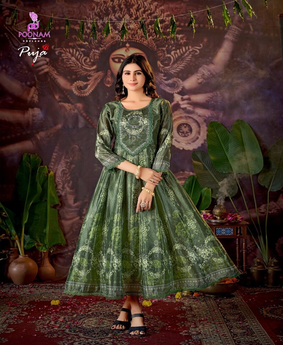 Poonam Designer Puja One Piece Dress Catalog collection 6