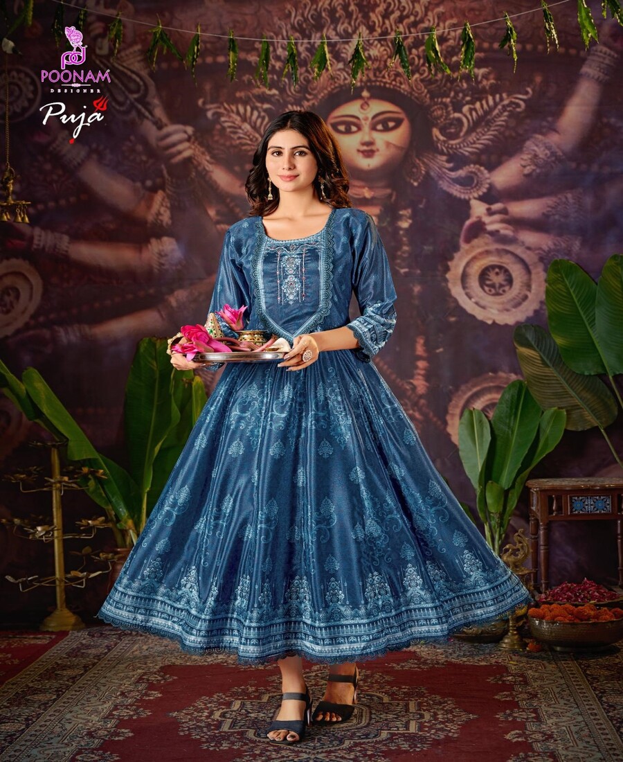 Poonam Designer Puja One Piece Dress Catalog collection 4