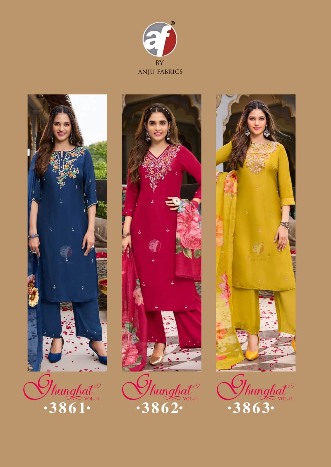 Anju Fabrics Ghunghat Vol 11 Readymade Dress Catalog collection 1