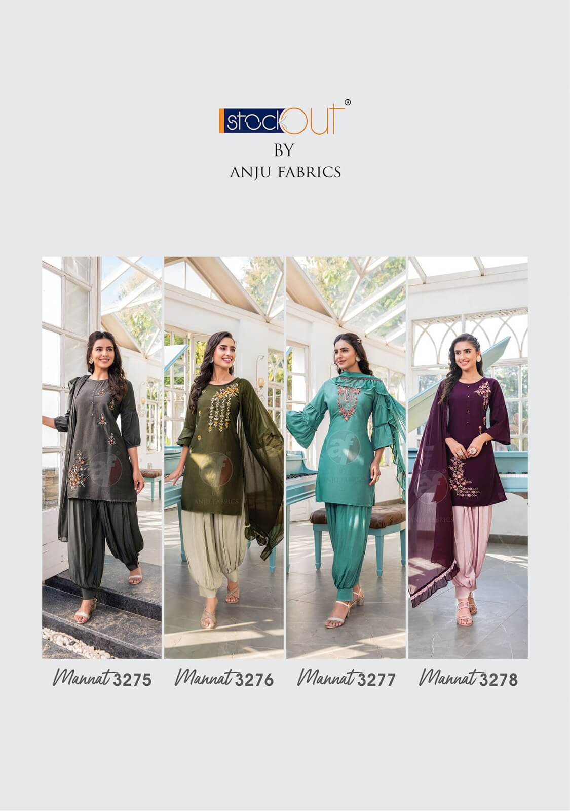 Anju Fabrics Mannat Vol 4 Embroidery Salwar Kameez Catalog collection 6