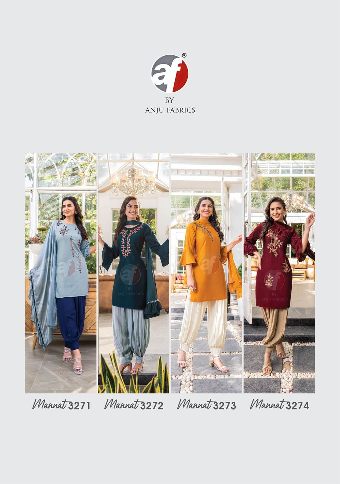 Anju Fabrics Mannat Vol 4 Embroidery Salwar Kameez Catalog collection 9