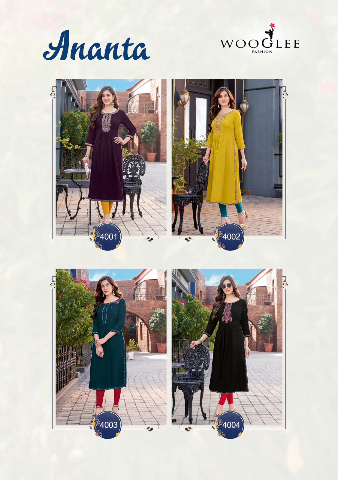 Wooglee Fashion Ananta Rayon Kurti Catalog collection 6