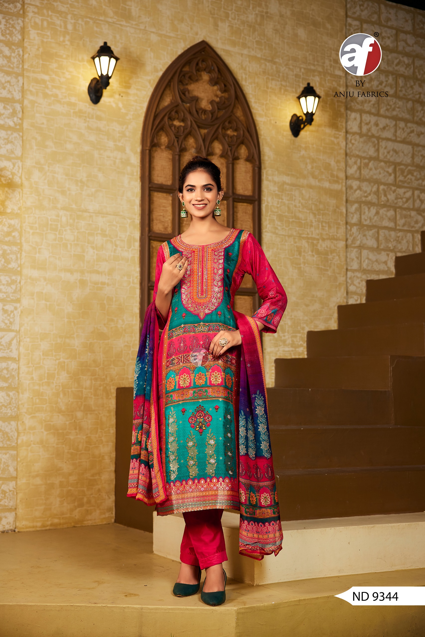 Anju Fabrics New Designs Printed Salwar Kameez Size Set collection 1