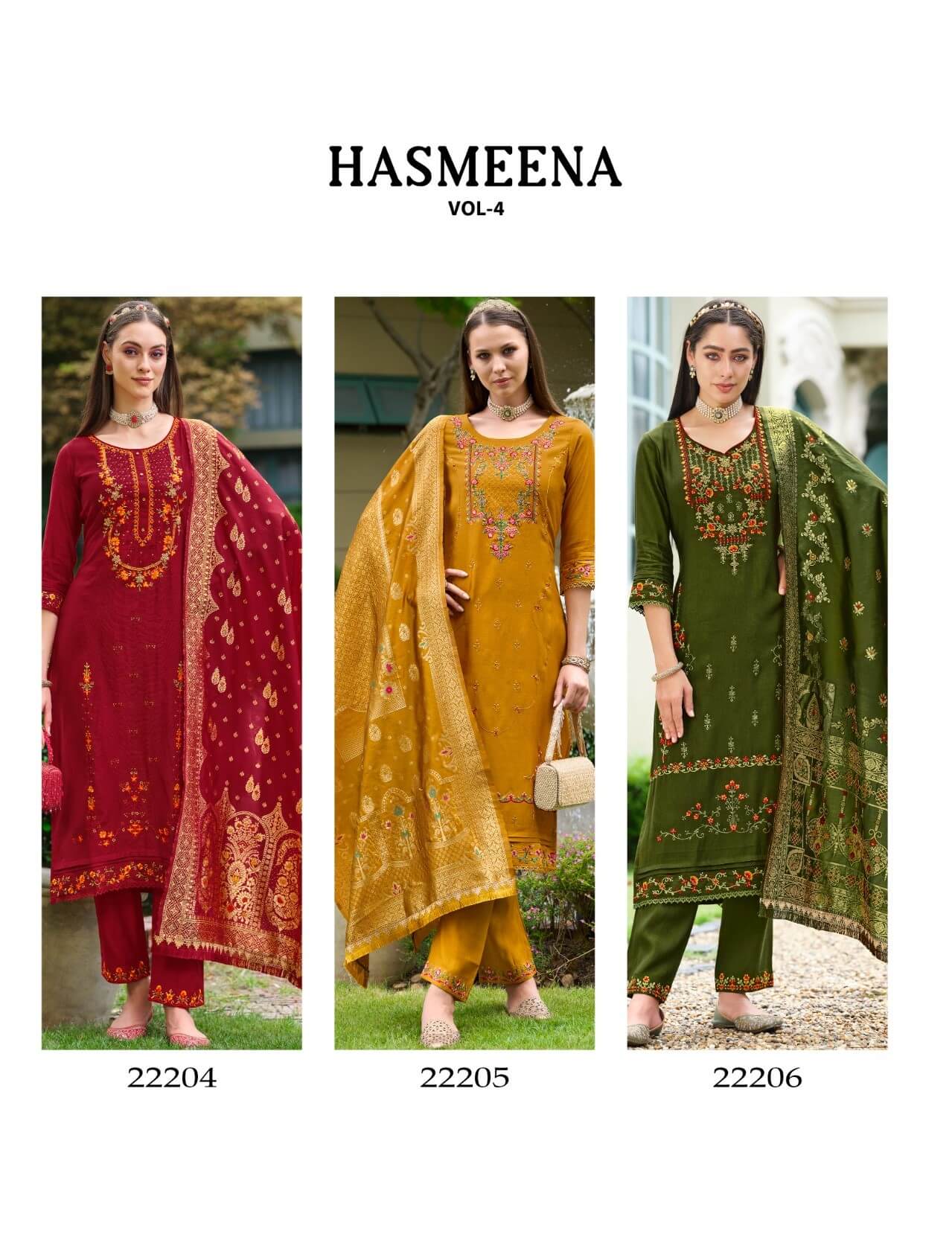 Lily Lali Hasmeena Vol 4 Embroidery Salwar Kameez Catalog collection 12