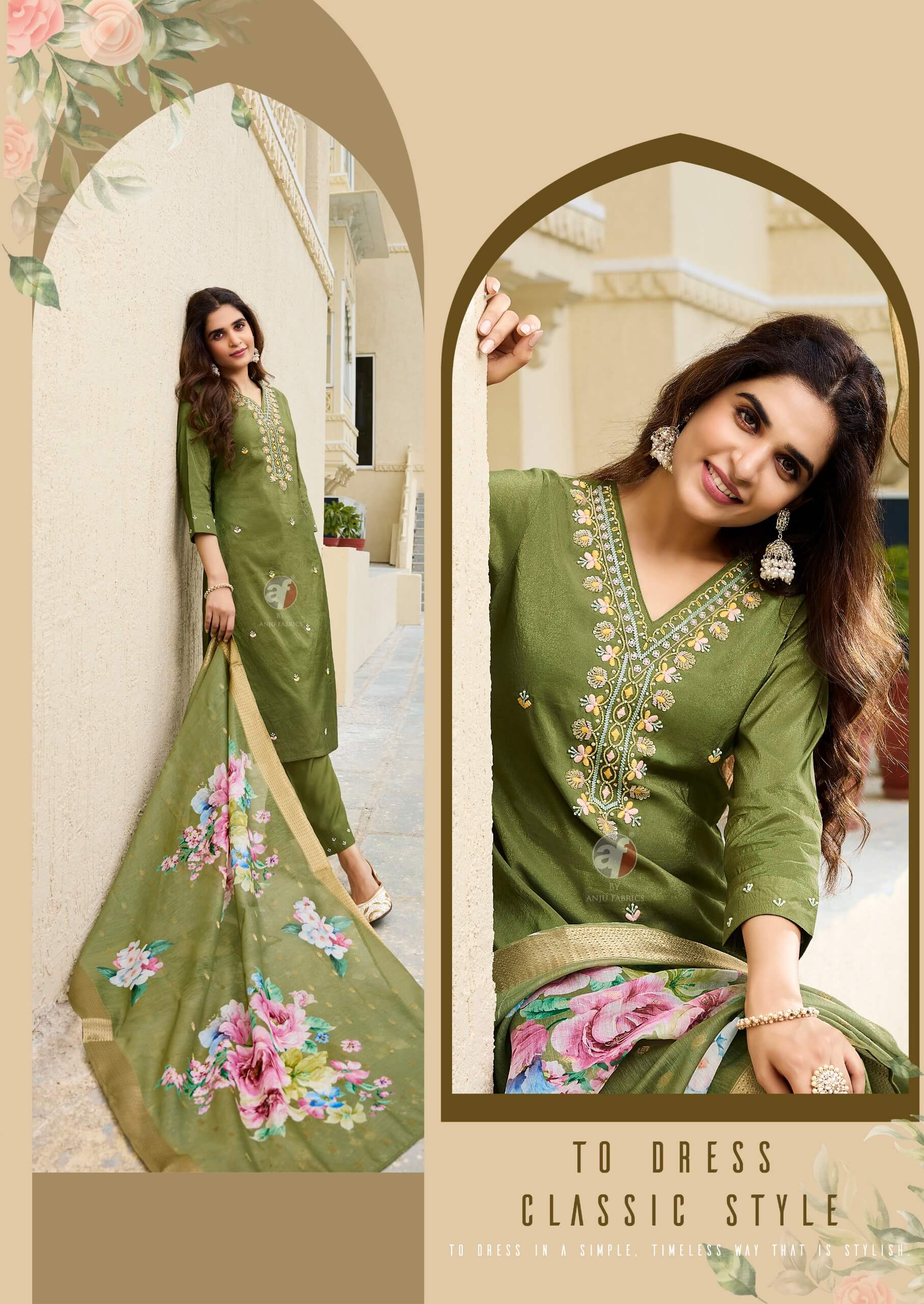 Anju Fabrics Mayra Vol 5 Readymade Dress Catalog collection 1