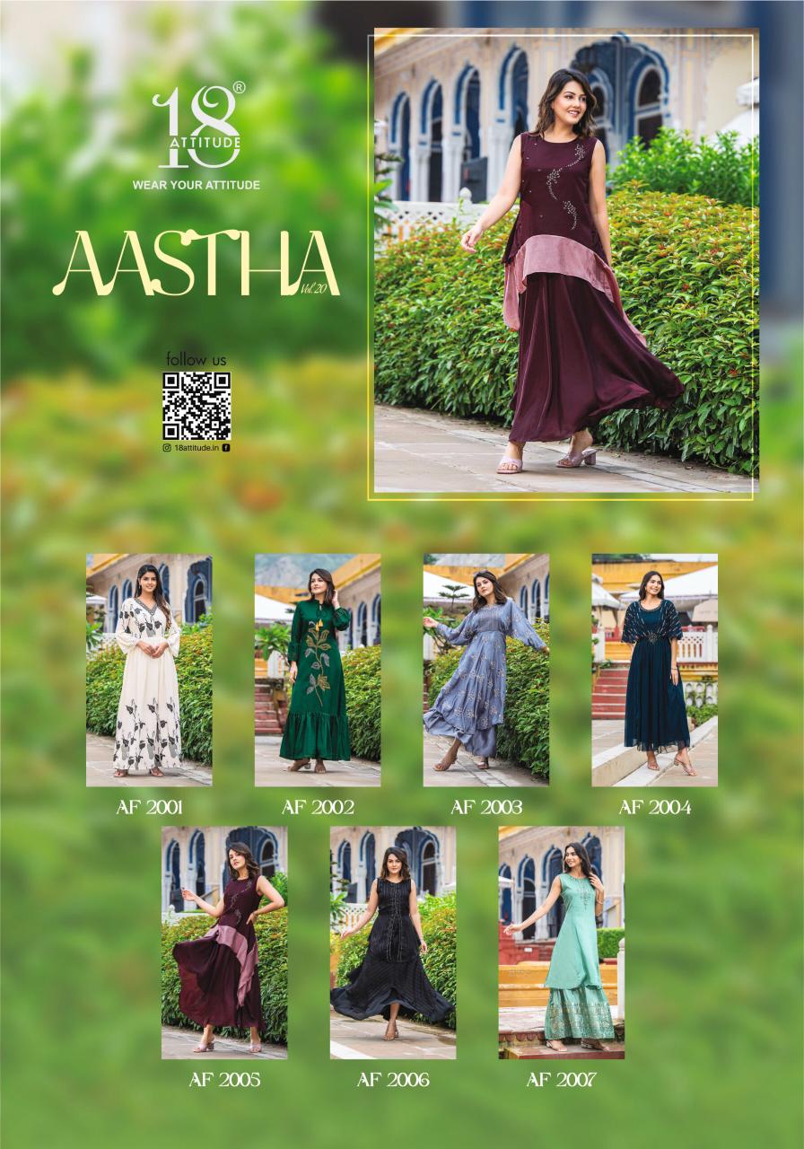 18 Attitude Aastha Vol 20 One Piece Dress Catalog collection 8