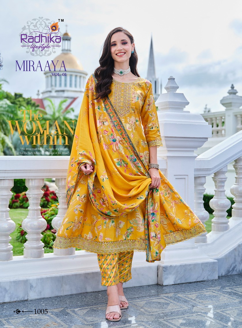 Radhika Lifestyle Miraaya Vol 1 Printed Salwar Kameez Catalog collection 2