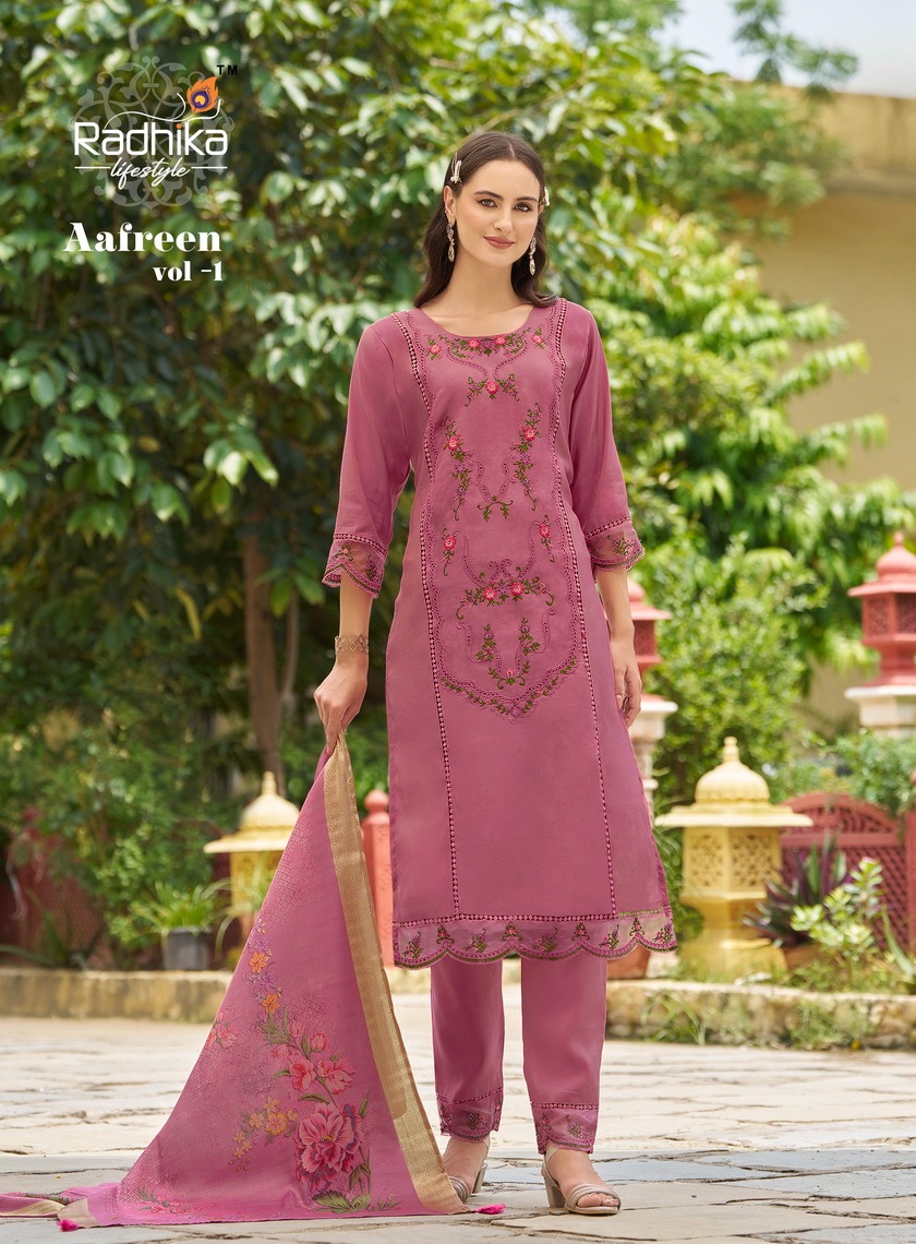 Radhika Lifestyle Aafreen Vol 1 Embroidery Catalog collection 8