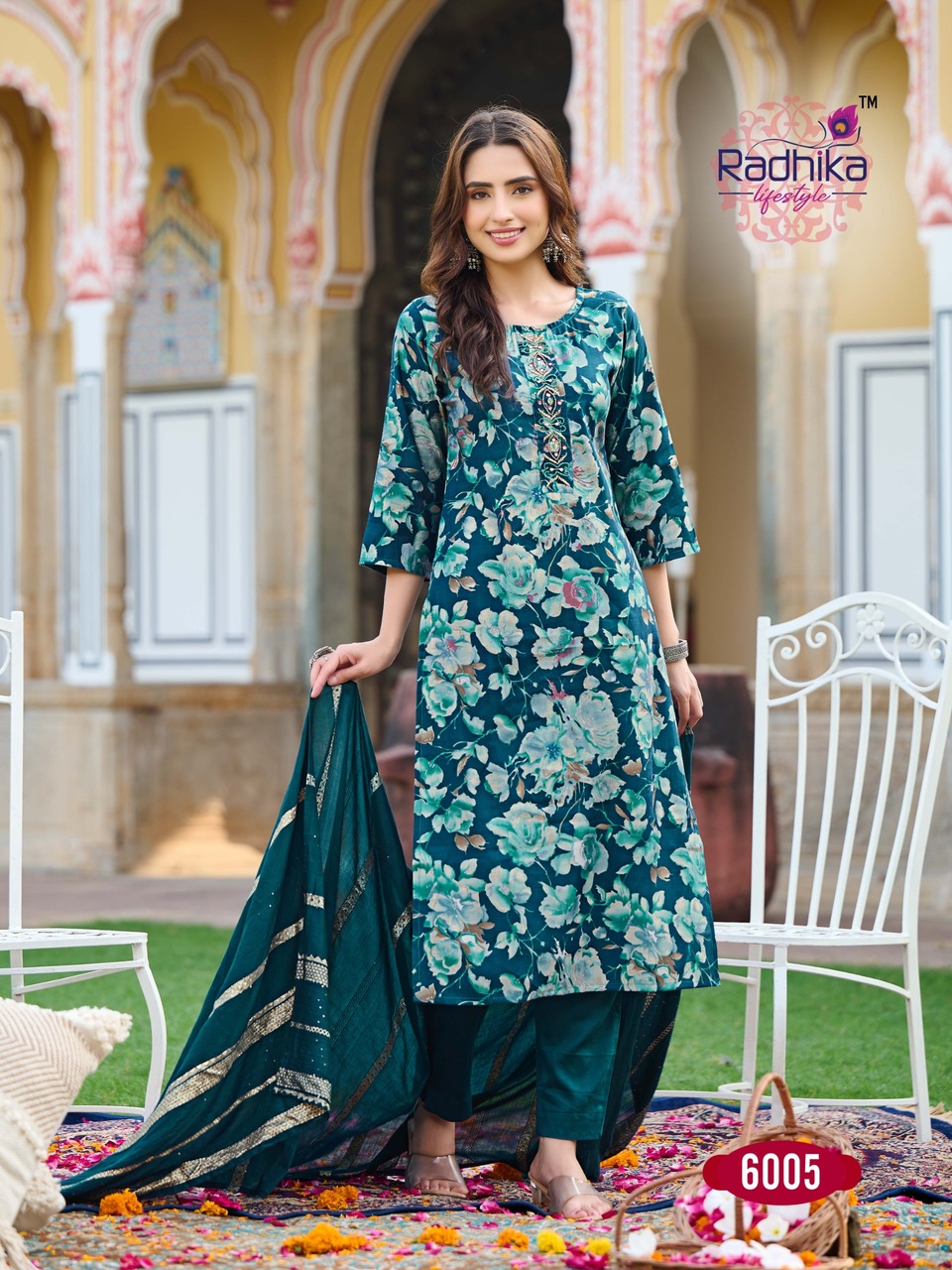 Radhika Lifestyle Satrangi Vol 6 Printed Salwar Kameez Catalog collection 10