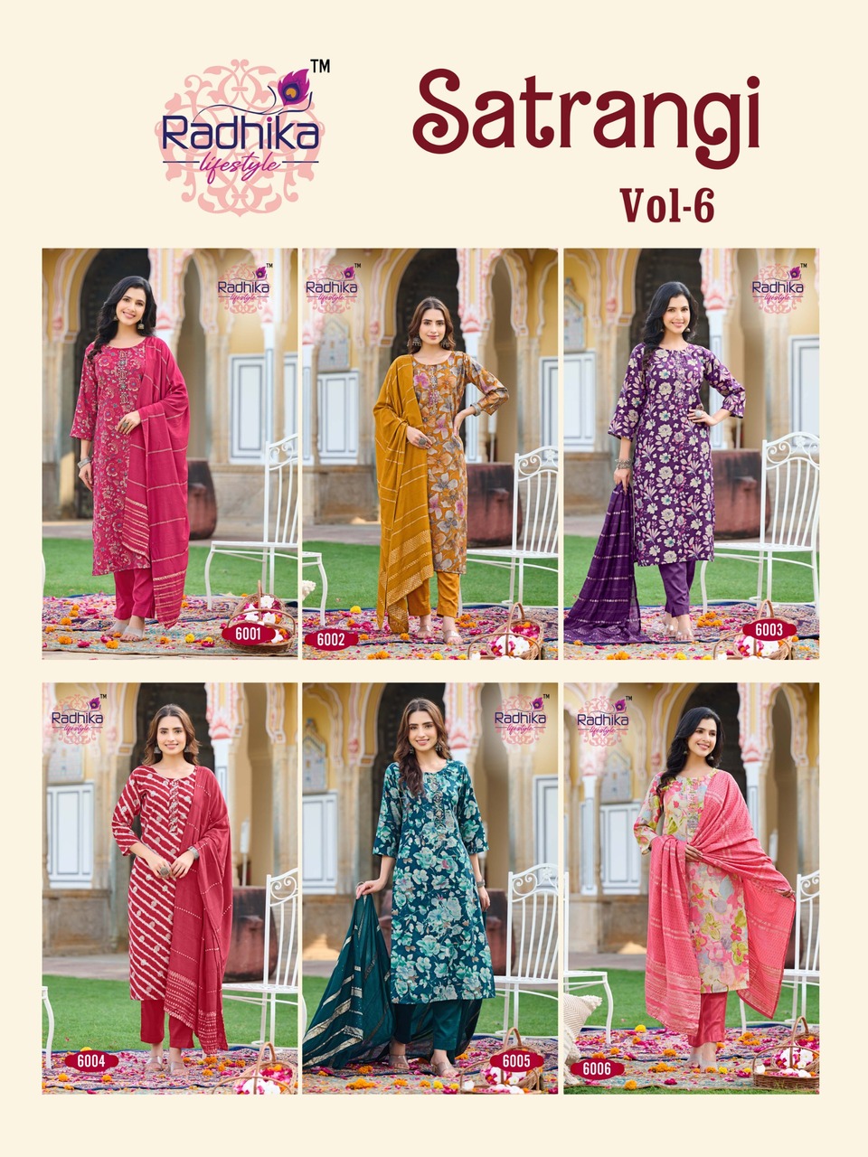 Radhika Lifestyle Satrangi Vol 6 Printed Salwar Kameez Catalog collection 2