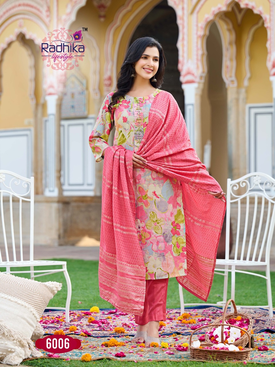 Radhika Lifestyle Satrangi Vol 6 Printed Salwar Kameez Catalog collection 9