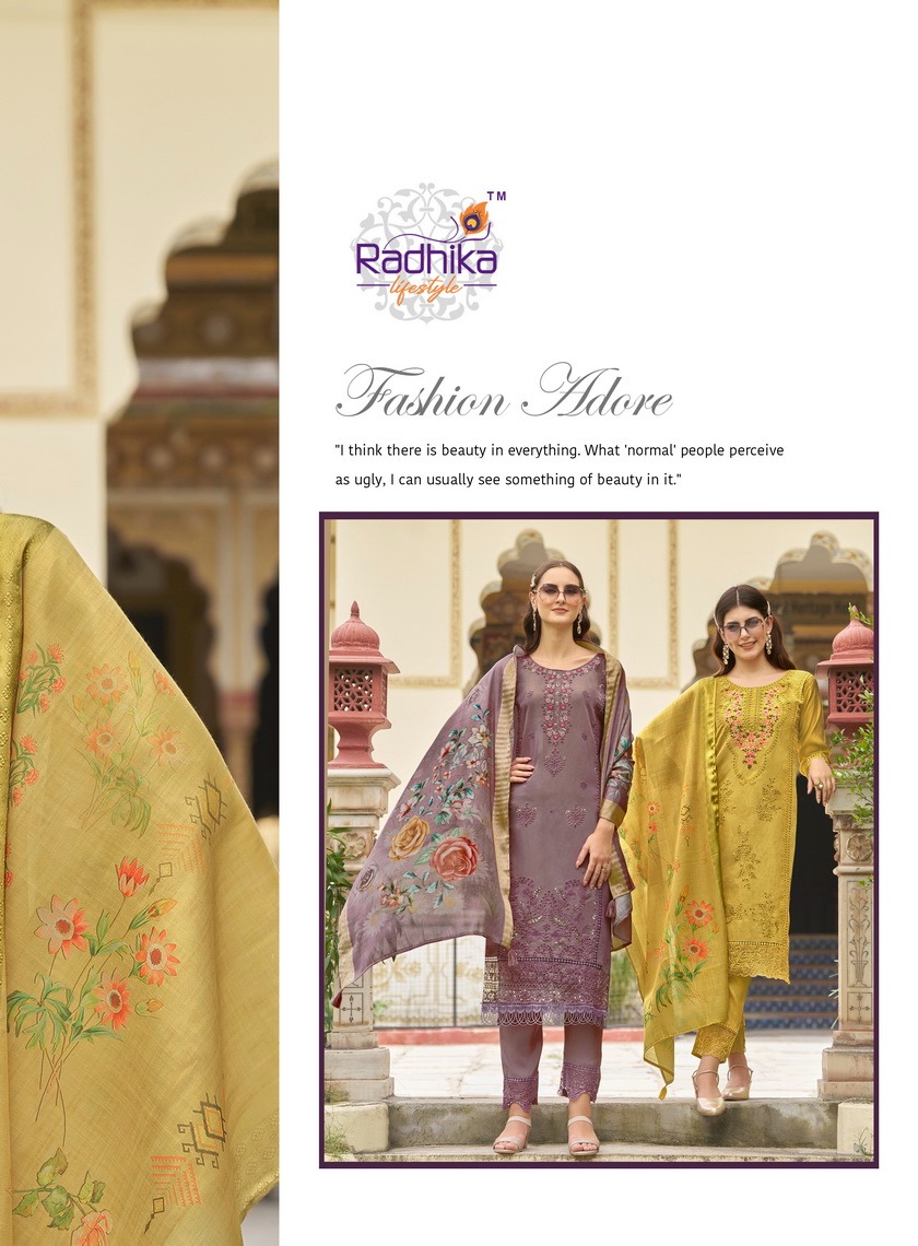 Radhika Lifestyle Aafreen Vol 1 Embroidery Catalog collection 12