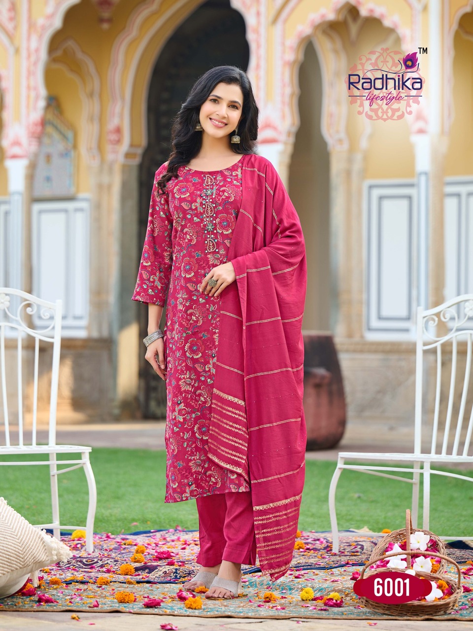 Radhika Lifestyle Satrangi Vol 6 Printed Salwar Kameez Catalog collection 5