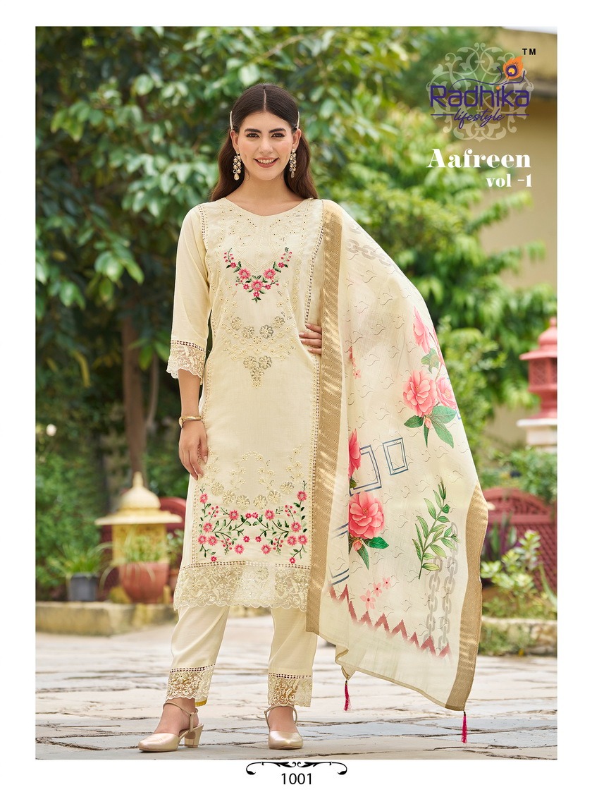 Radhika Lifestyle Aafreen Vol 1 Embroidery Catalog collection 9