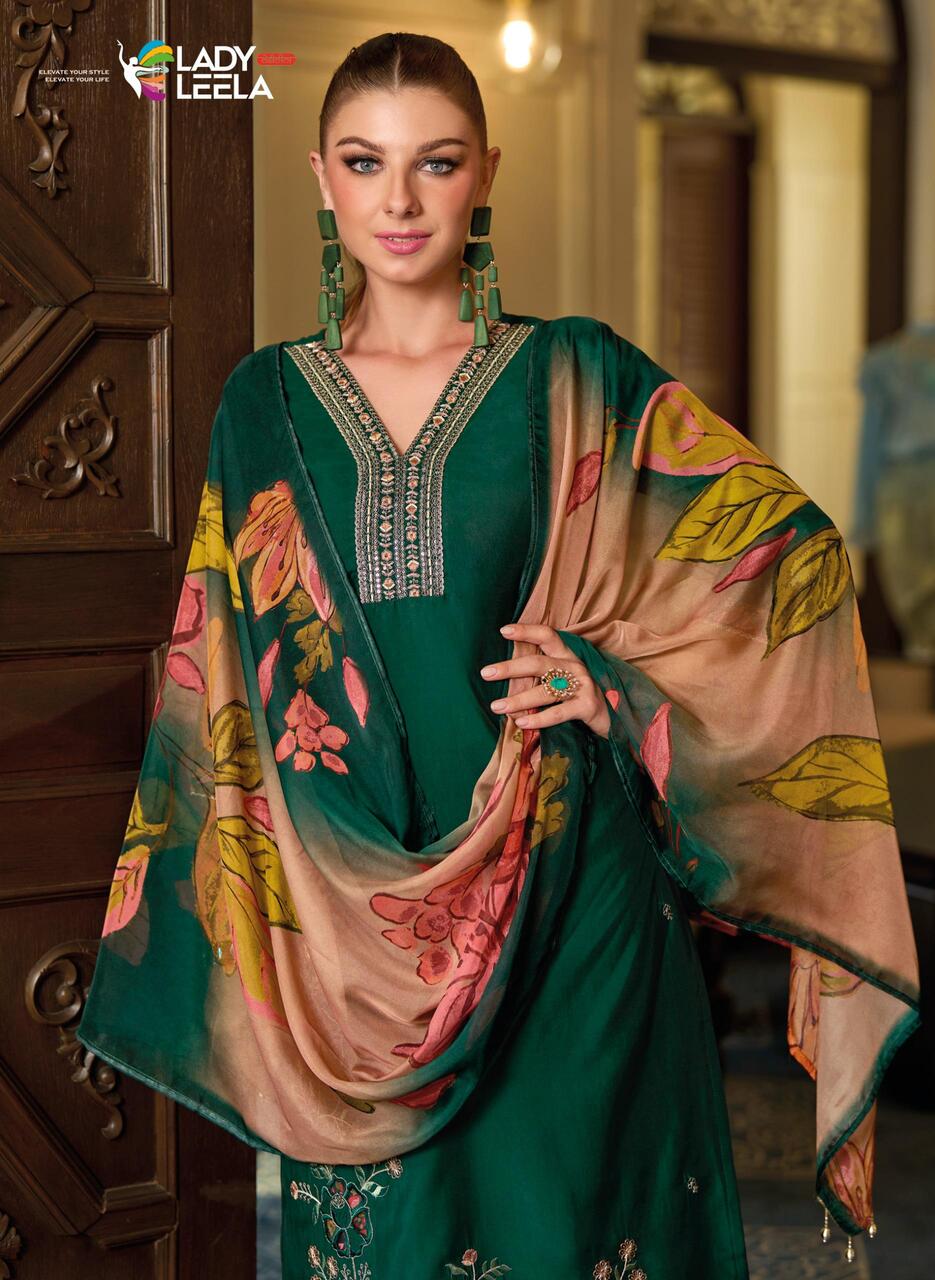 Lady Leela Shahida Embroidery Salwar Kameez Catalog collection 8