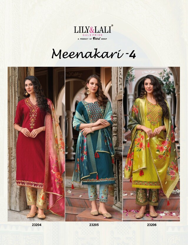 Lily Lali Meenakari Vol 4 Readymade Dress Catalog collection 6