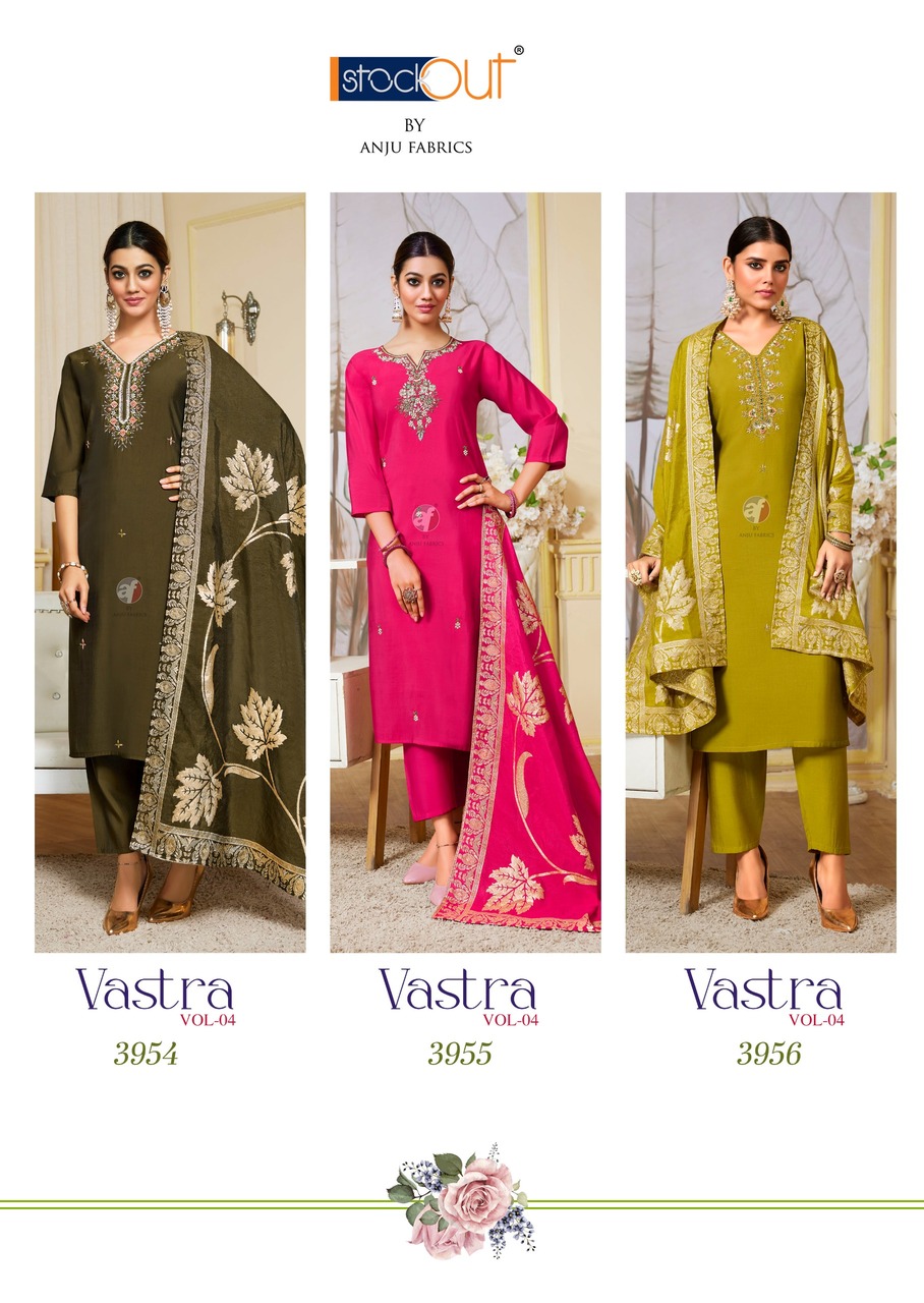 Anju Fabrics Vastra Vol 4 Readymade Dress Catalog collection 9