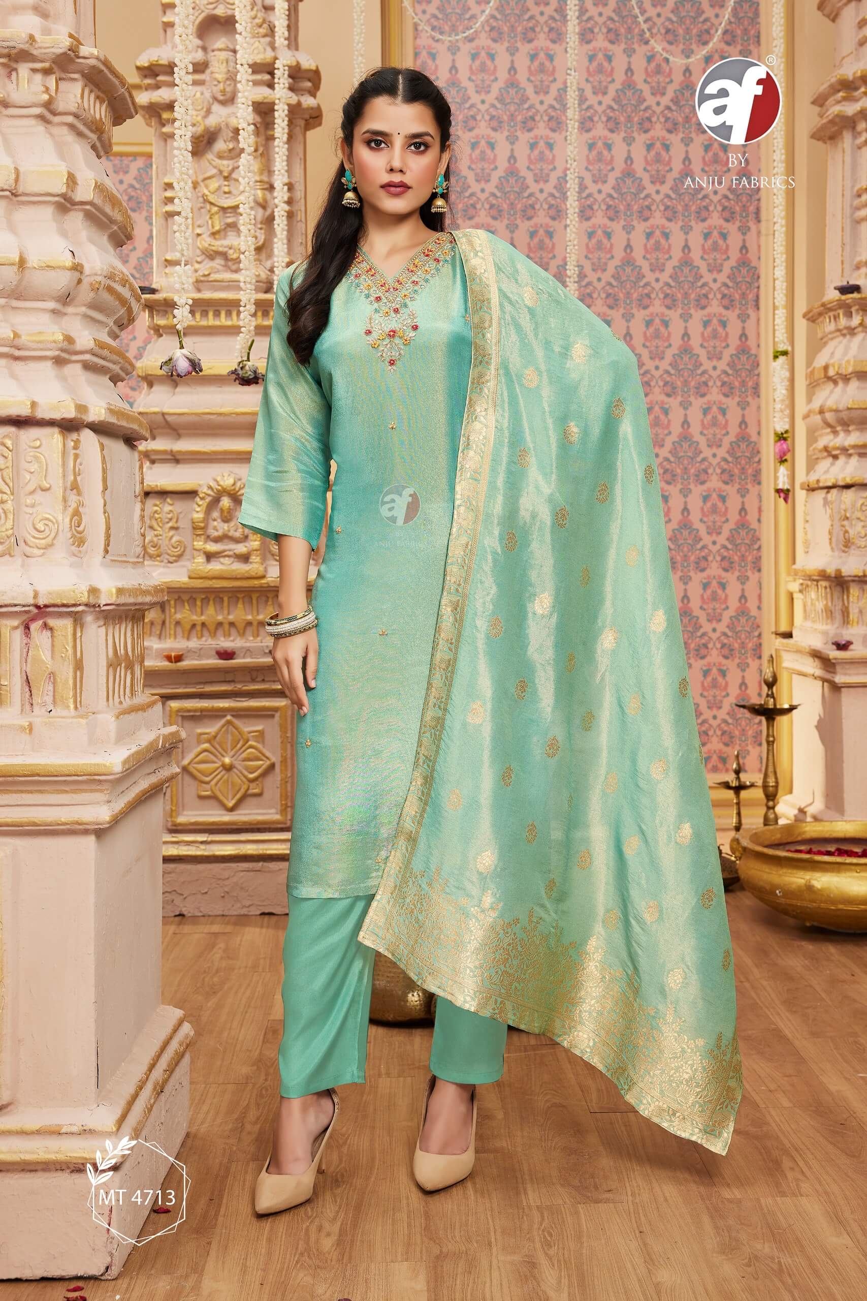 Anju Fabrics New Design Heavy Readymade Dress Size Set collection 3