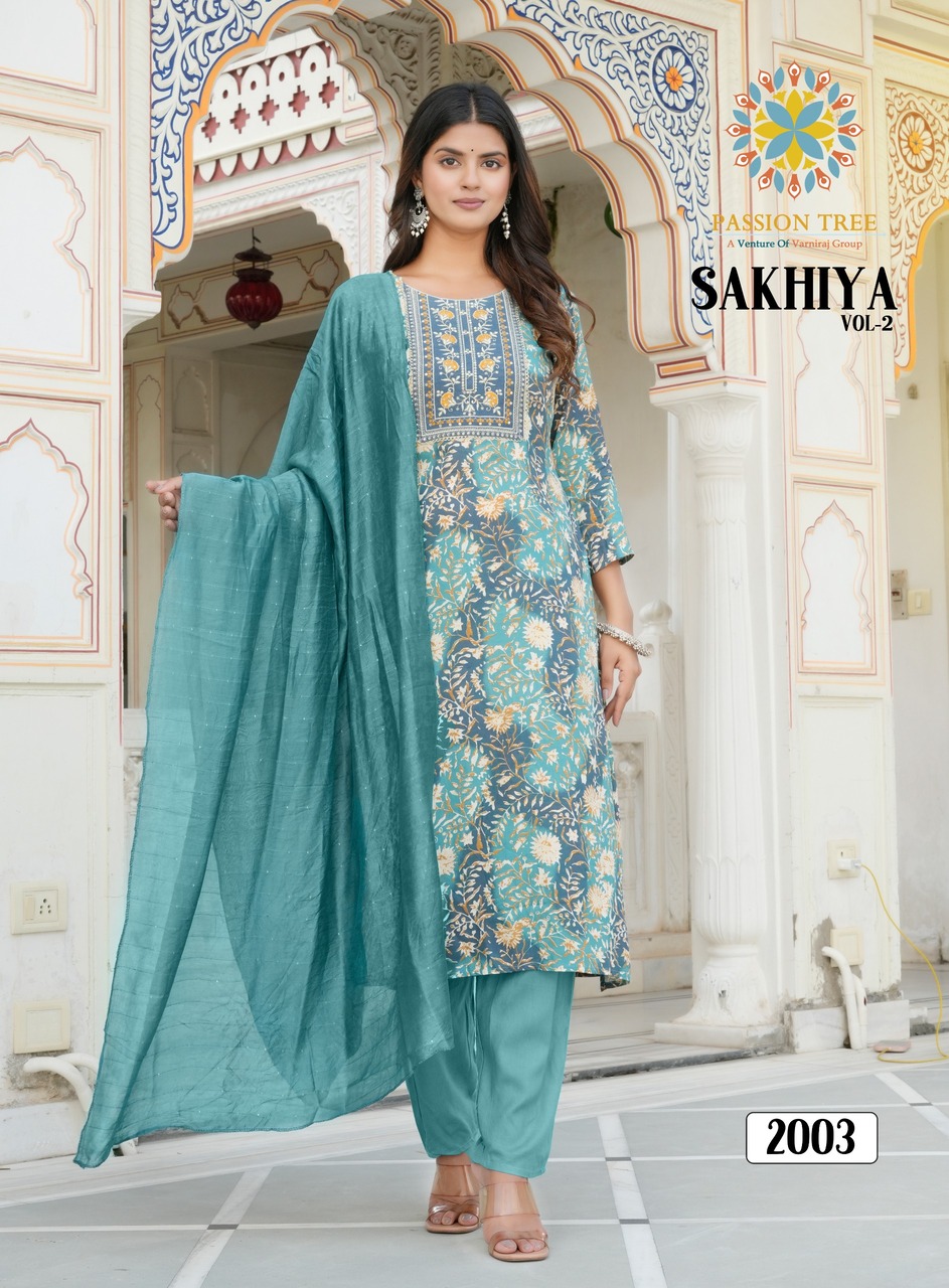 Passion Tree Sakhiya Vol 2 Printed Salwar Kameez Catalog collection 6