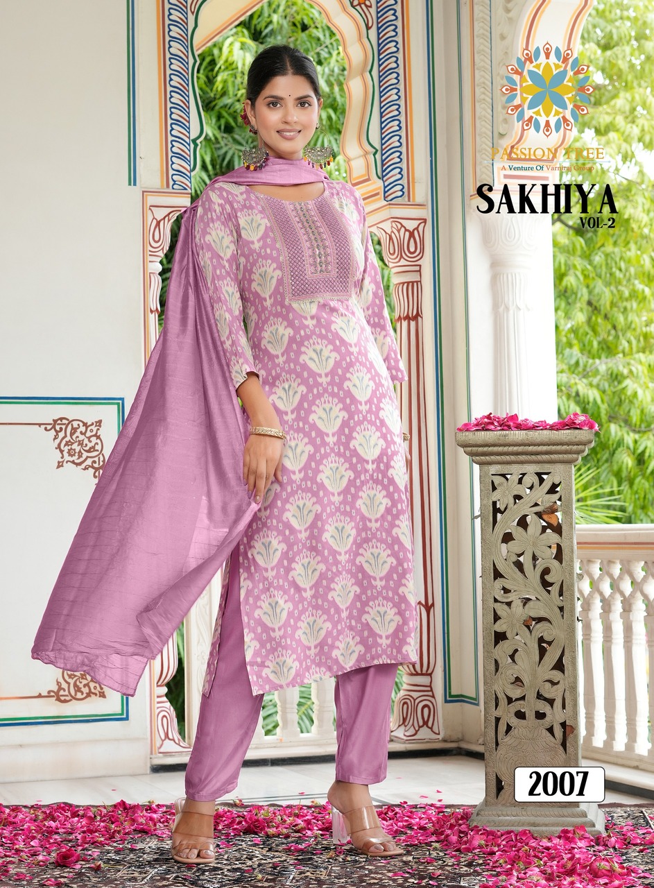 Passion Tree Sakhiya Vol 2 Printed Salwar Kameez Catalog collection 9