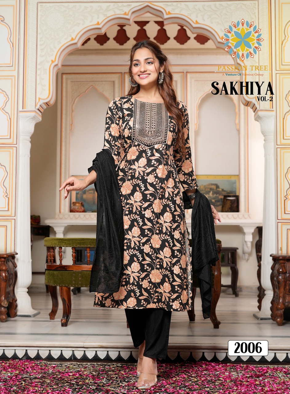 Passion Tree Sakhiya Vol 2 Printed Salwar Kameez Catalog collection 2