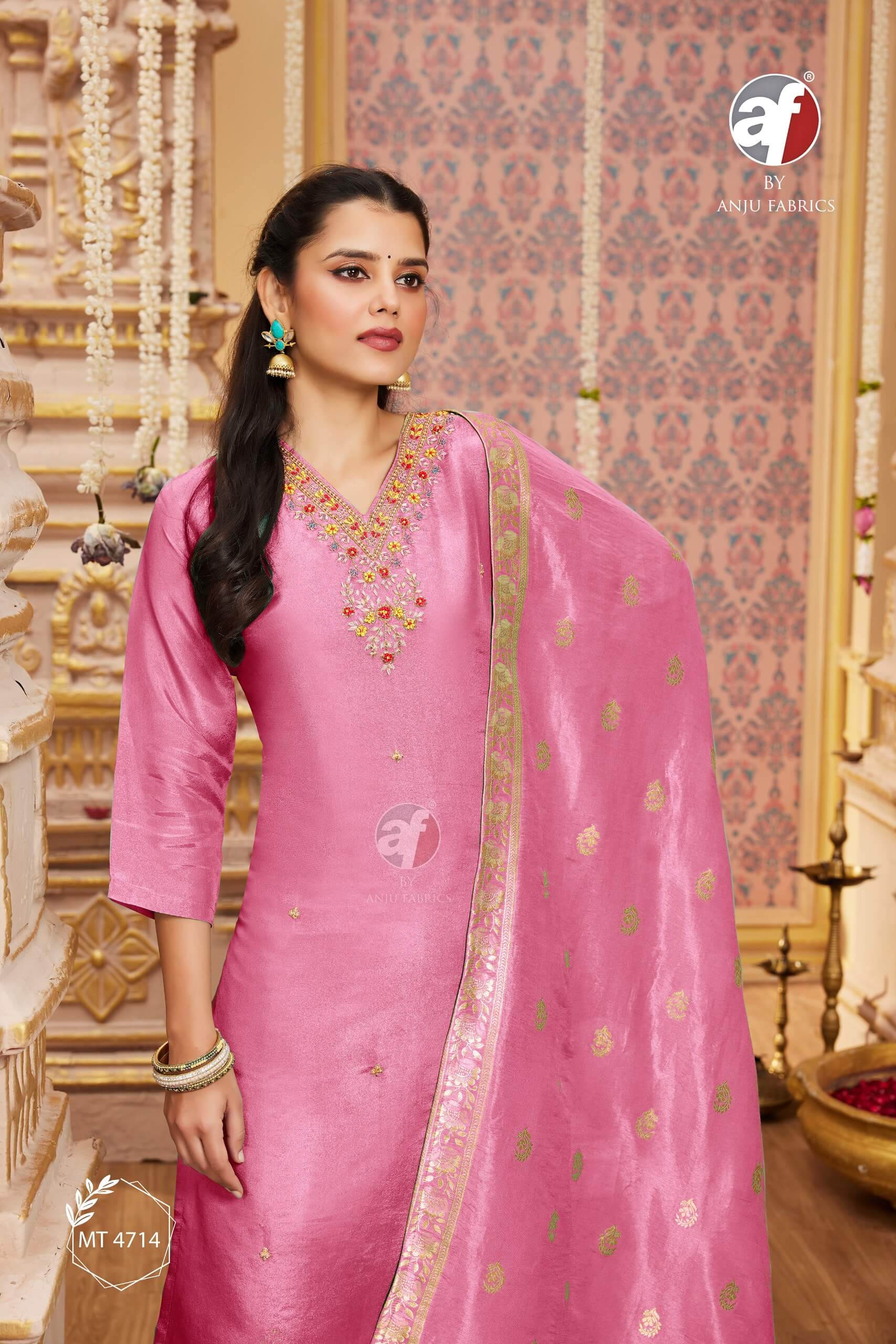 Anju Fabrics New Pink Readymade Dress Size Set collection 2