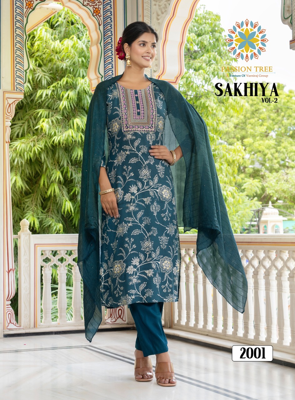 Passion Tree Sakhiya Vol 2 Printed Salwar Kameez Catalog collection 7