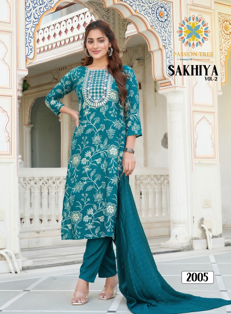 Passion Tree Sakhiya Vol 2 Printed Salwar Kameez Catalog collection 3