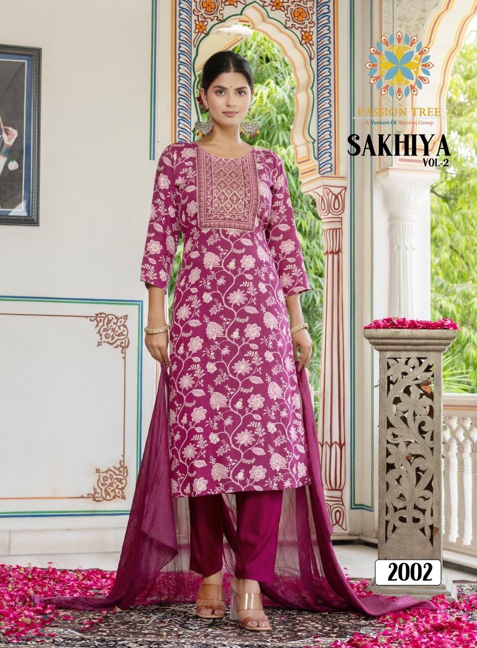 Passion Tree Sakhiya Vol 2 Printed Salwar Kameez Catalog collection 5