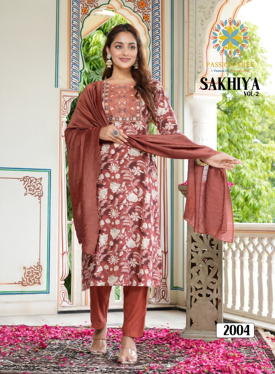 Passion Tree Sakhiya Vol 2 Printed Salwar Kameez Catalog collection 4