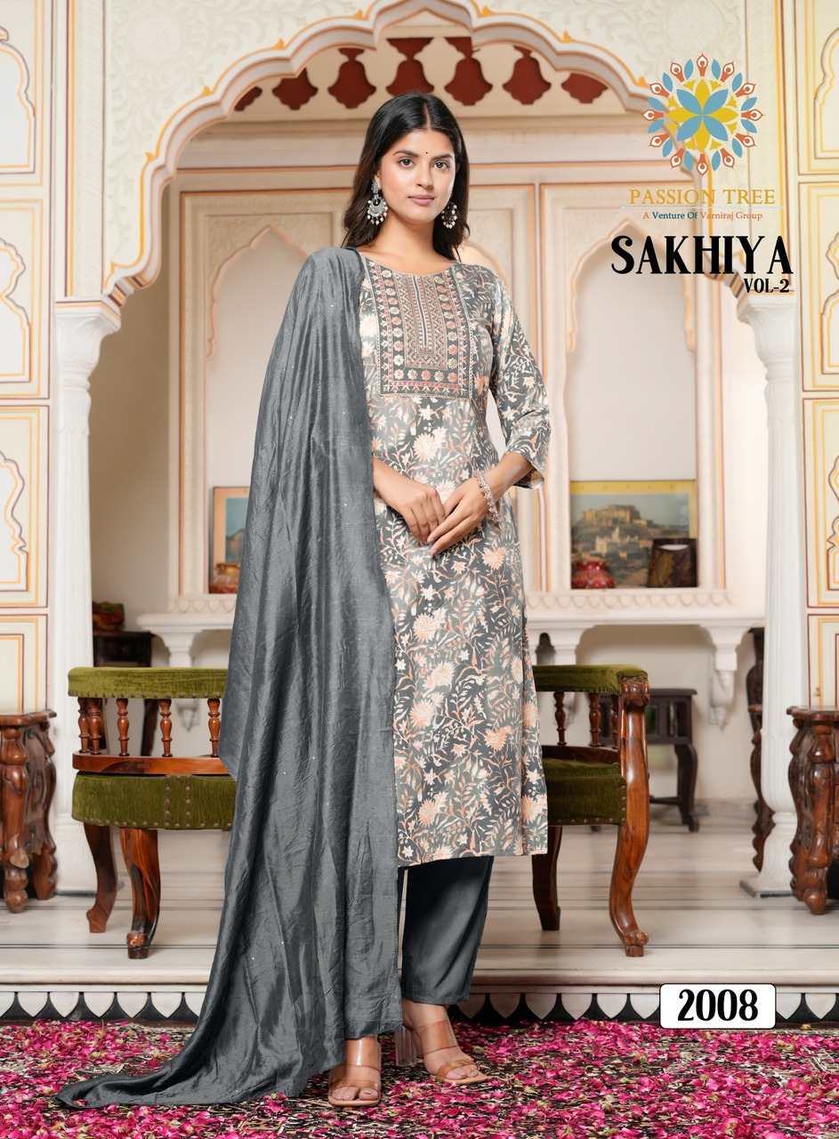 Passion Tree Sakhiya Vol 2 Printed Salwar Kameez Catalog collection 1