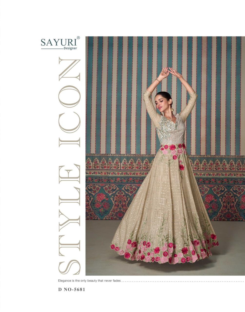 Sayuri Designer Ethnic One Piece Dress Catalog collection 11