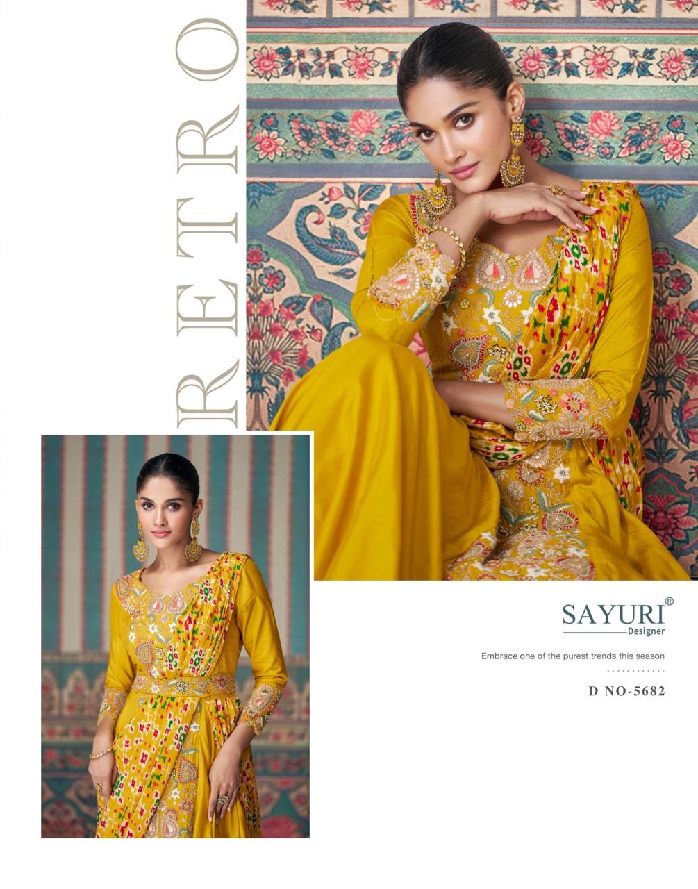 Sayuri Designer Ethnic One Piece Dress Catalog collection 8