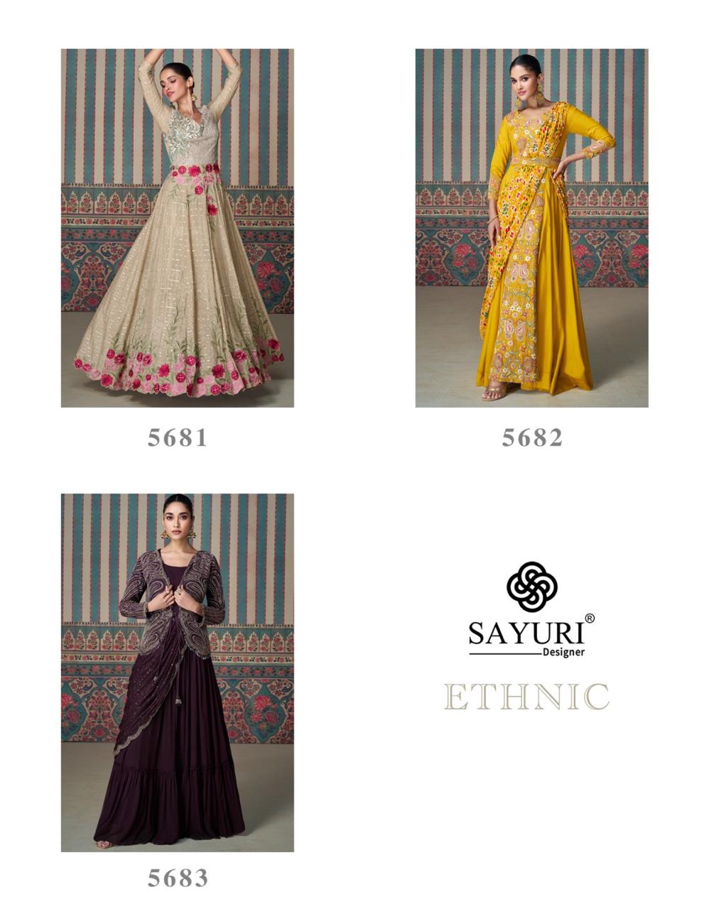 Sayuri Designer Ethnic One Piece Dress Catalog collection 2