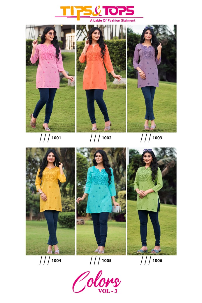 Tips And Tops Colors Vol 3 Ladies Tops Catalog collection 1