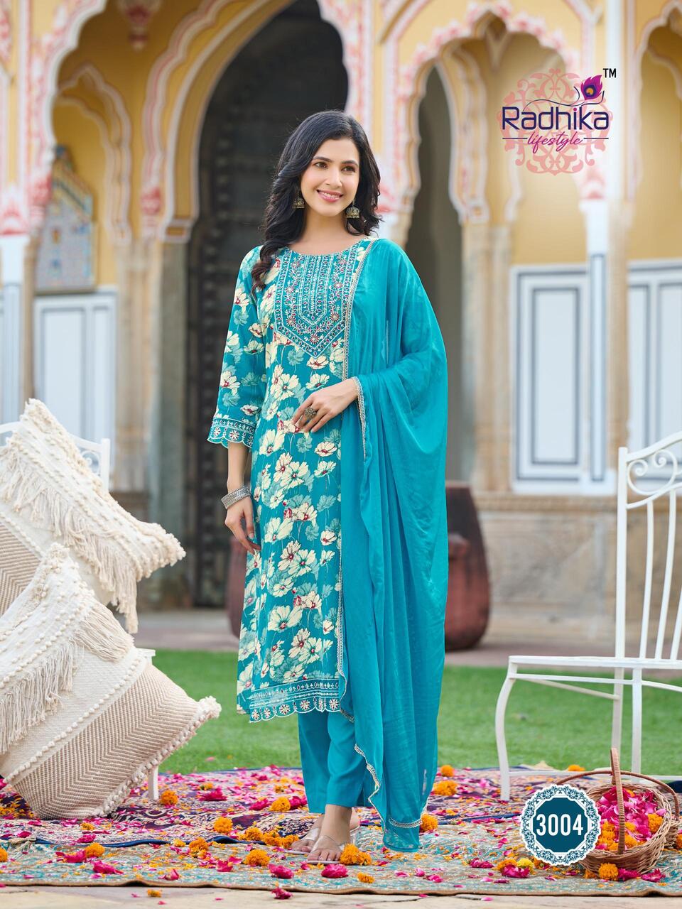 Radhika Lifestyle Rivazo Vol 3 Printed Salwar Kameez Catalog collection 4