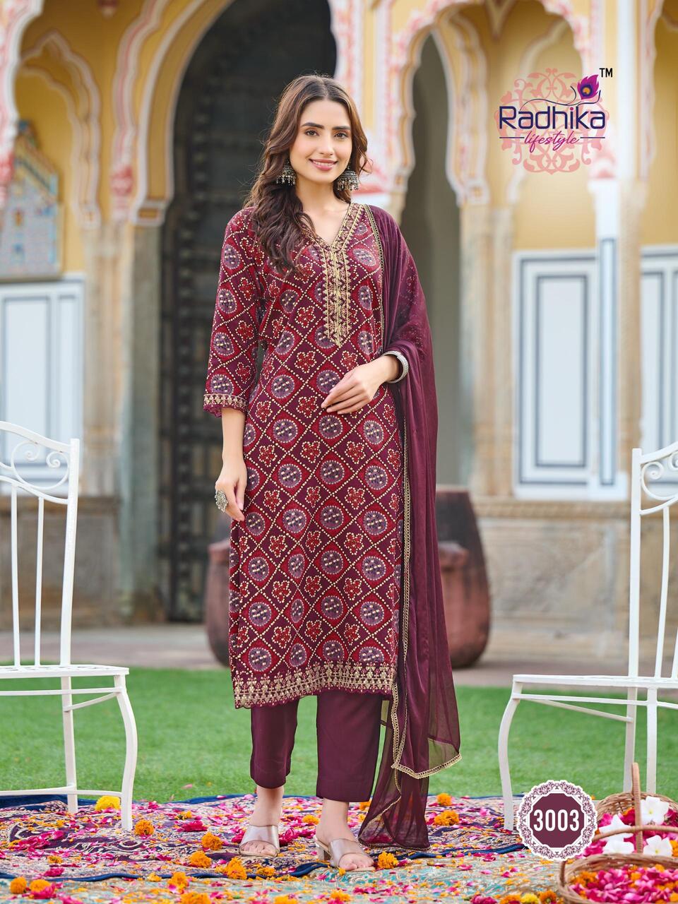 Radhika Lifestyle Rivazo Vol 3 Printed Salwar Kameez Catalog collection 8