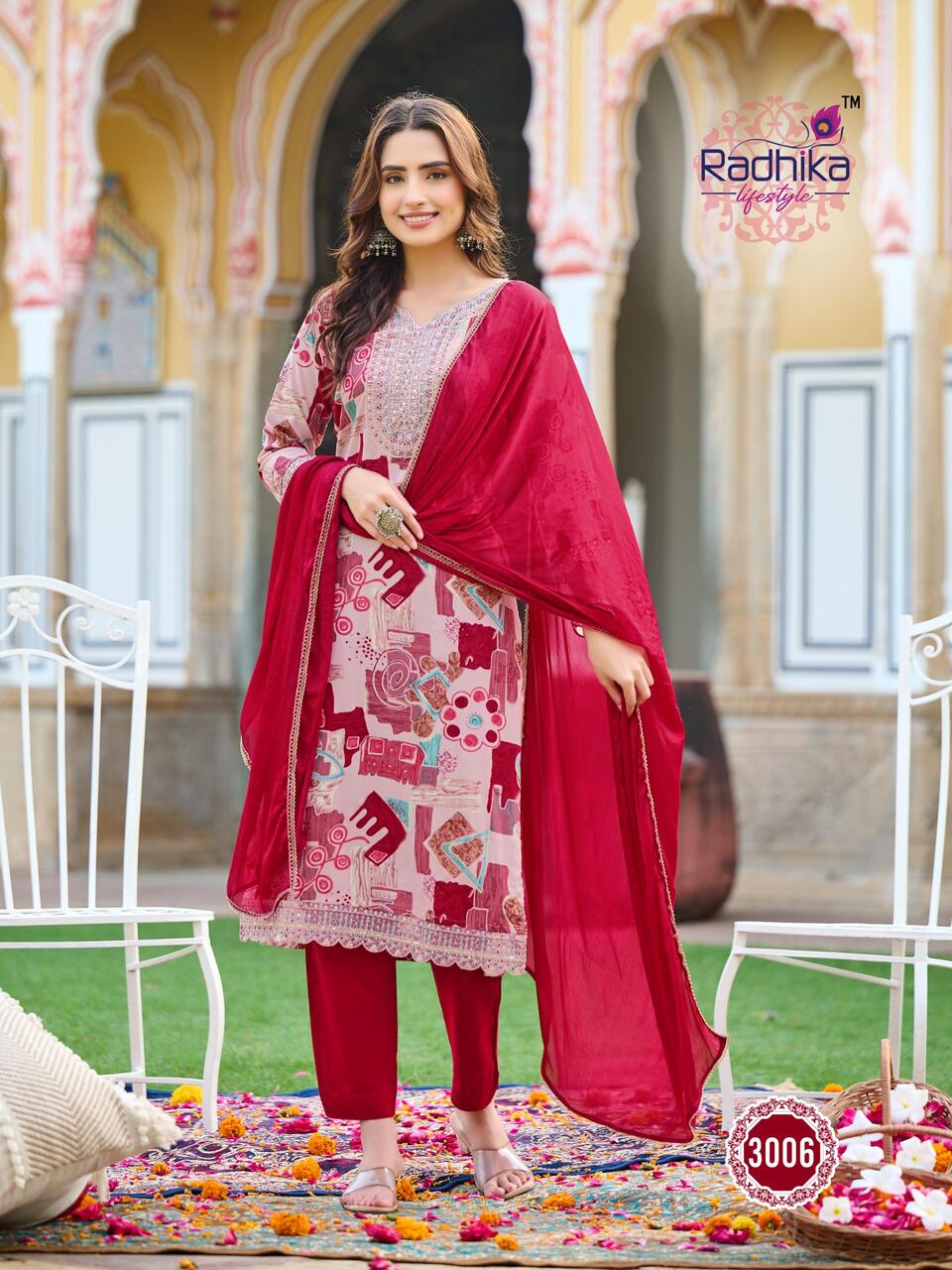 Radhika Lifestyle Rivazo Vol 3 Printed Salwar Kameez Catalog collection 9