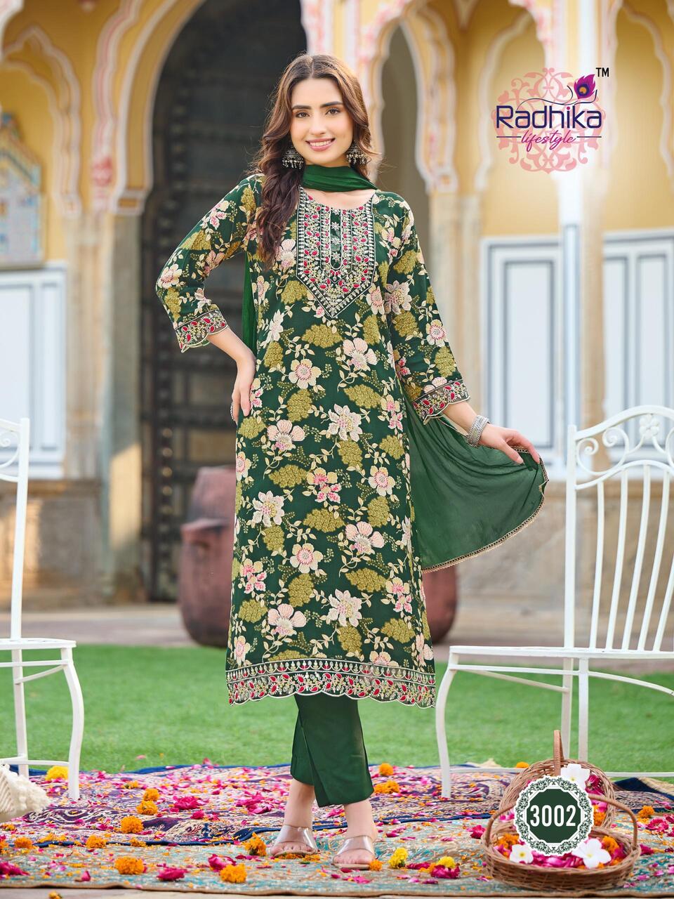 Radhika Lifestyle Rivazo Vol 3 Printed Salwar Kameez Catalog collection 1