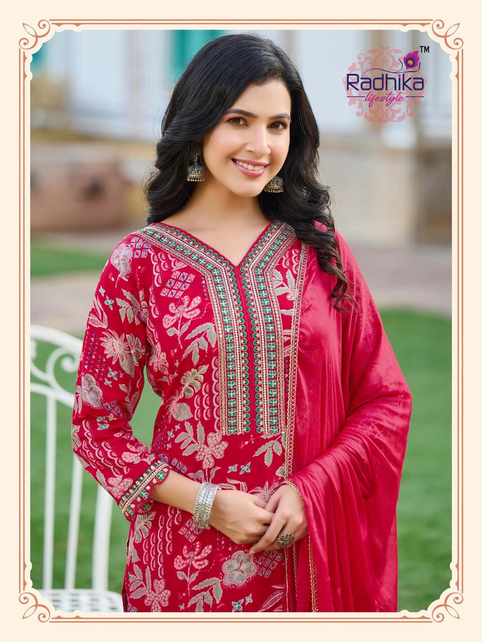 Radhika Lifestyle Rivazo Vol 3 Printed Salwar Kameez Catalog collection 6