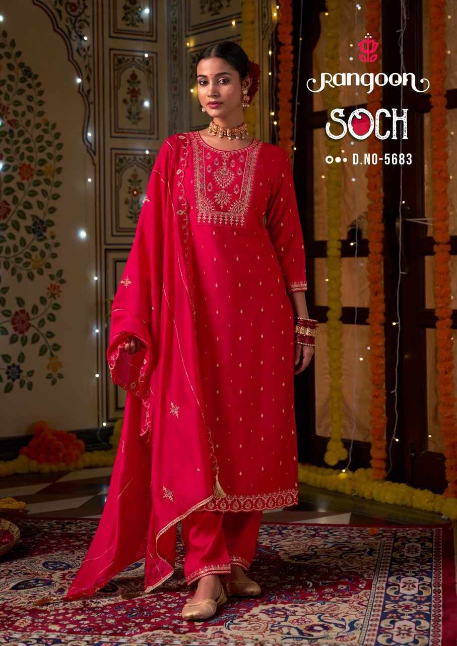 Rangoon Soch Embroidery Salwar Kameez Catalog collection 5